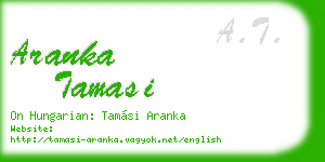 aranka tamasi business card