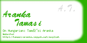 aranka tamasi business card